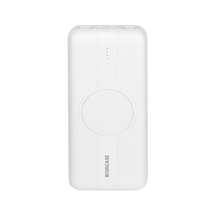 RIVACASE POWERBANK 20.000 MAH USB-C 20W + QI 10W, 1X WE/WY USB-C 20W, 2X USB-A QC18W, WEJŚCIE MICRO-USB,INDUKCJA QI 10W,BIAŁY