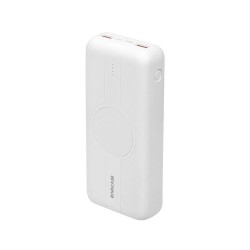RIVACASE POWERBANK 20.000 MAH USB-C 20W + QI 10W, 1X WE/WY USB-C 20W, 2X USB-A QC18W, WEJŚCIE MICRO-USB,INDUKCJA QI 10W,BIAŁY