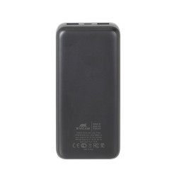 RIVACASE POWERBANK 20.000 MAH USB-C 20W LCD, 1X WE/WY USB-C PD 20W, 2X USB-A QC 3.0 18W, CZARNY