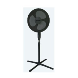 VOLTENO WENTYLATOR PODŁOGOWY CZARNY 40cm PODSTAWA KRZYŻAK