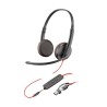 POLY Stereofoniczny zestaw słuchawkowy USB-C Blackwire 3225 + wtyczka 3,5 mm + przejściówka USB-C/A (opakowanie zbiorcze)