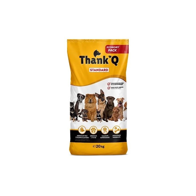 THANK'Q STANDARD smak kurczak karma dla psa 20kg THANK'Q STANDARD smak kurczak karma dla psa 20kg