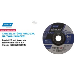 NORTON TARCZA.VULCAN 125 x 6,4 A30P DO METALU /25szt.