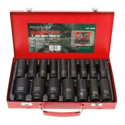 Zestaw nasadek udarowych ROCKFORCE dł. 6-K 16 szt. 1/2" 10-36mm z walizką
