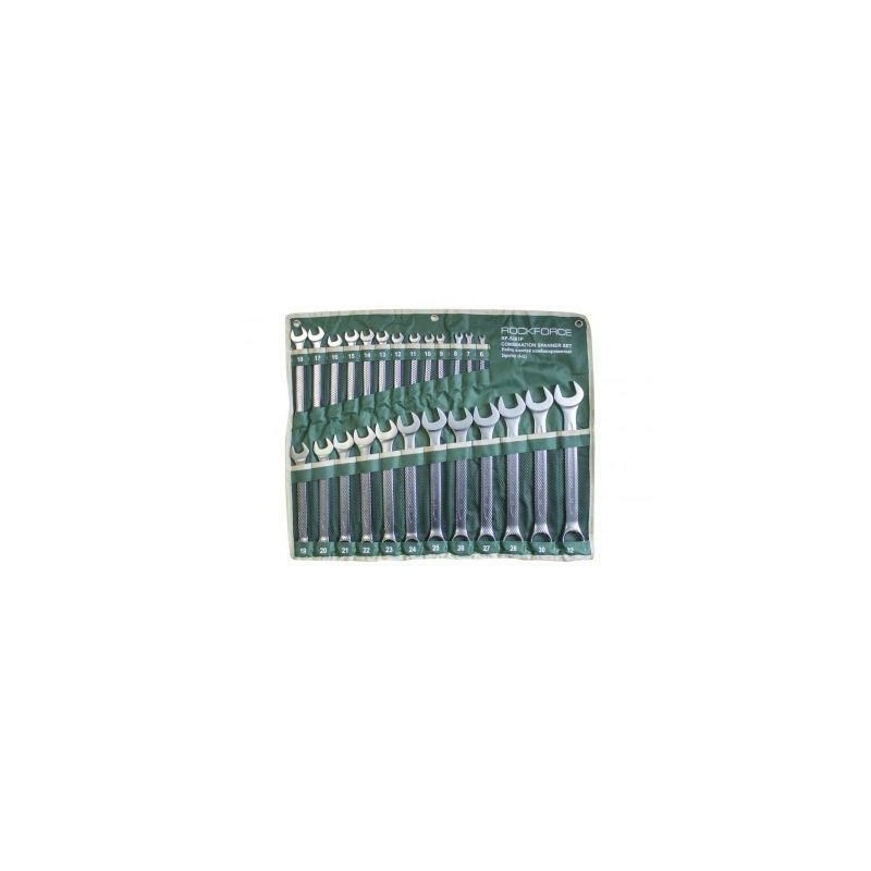 ROCKFORCE KLUCZ PŁASKO-OCZKOWY komplet 25 elementów (6-32mm)
