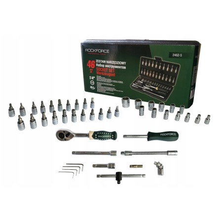 ROCKFORCE ZESTAW KLUCZY 1/4" 46el.