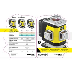 Laser krzyżowy NIVEL SYSTEM CL4R 4x360 wiązka czerwona