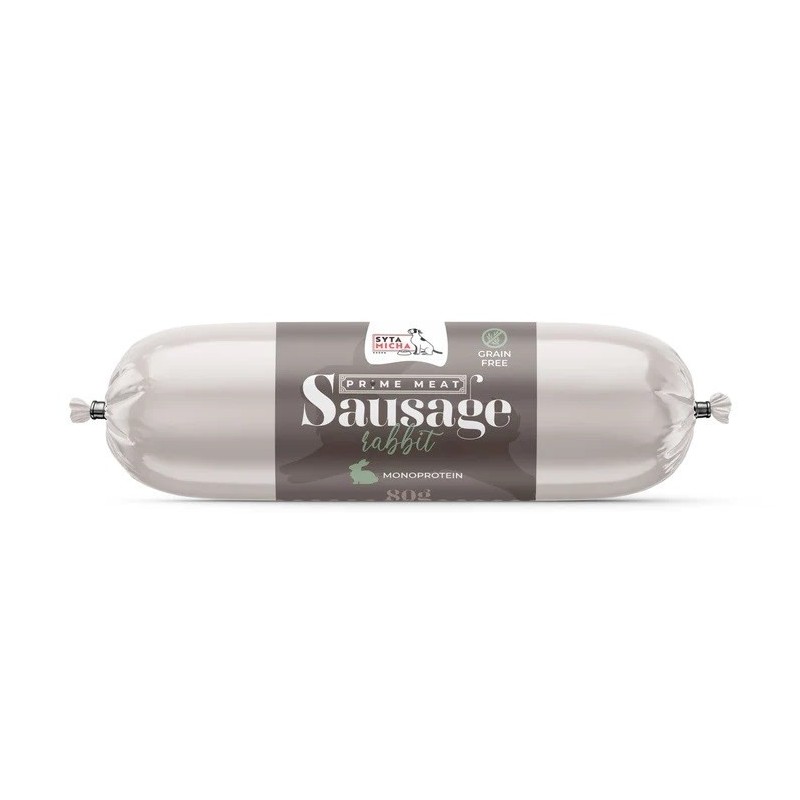 Syta Micha Prime Meat Sausage Królik - przysmak dla psa - 80g Syta Micha Prime Meat Sausage Królik - przysmak dla psa - 80g