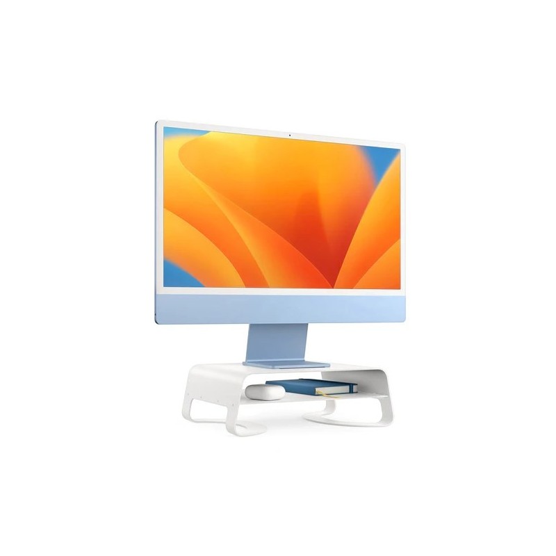 Podstawka Curve Riser Metall Ständer für iMacs und Displays weiß
