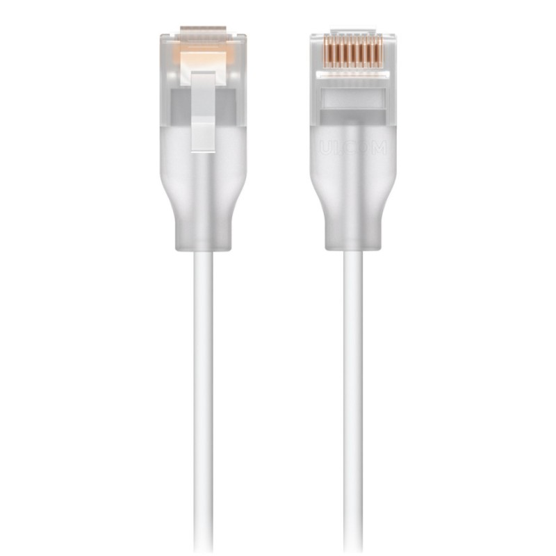 Ubiquiti UACC-Cable-Patch-EL-12M-W kabel sieciowy Półprzezroczysty, Biały Cat6