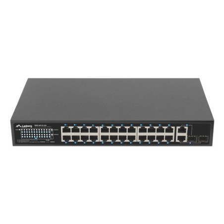 SWITCH LANBERG RSFE-24P-2C-250 24X 100MB POE+/2X COMBO RACK 19" GIGABIT ETHERNET 250W