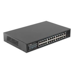 SWITCH LANBERG RSFE-24P-2C-250 24X 100MB POE+/2X COMBO RACK 19" GIGABIT ETHERNET 250W