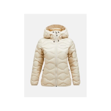 Kurtka puchowa damska PEAK PERFORMANCE Helium Down Hood Jacket Women beżowy