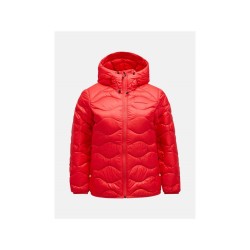 Kurtka puchowa damska PEAK PERFORMANCE Helium Down Hood Jacket Women czerwony