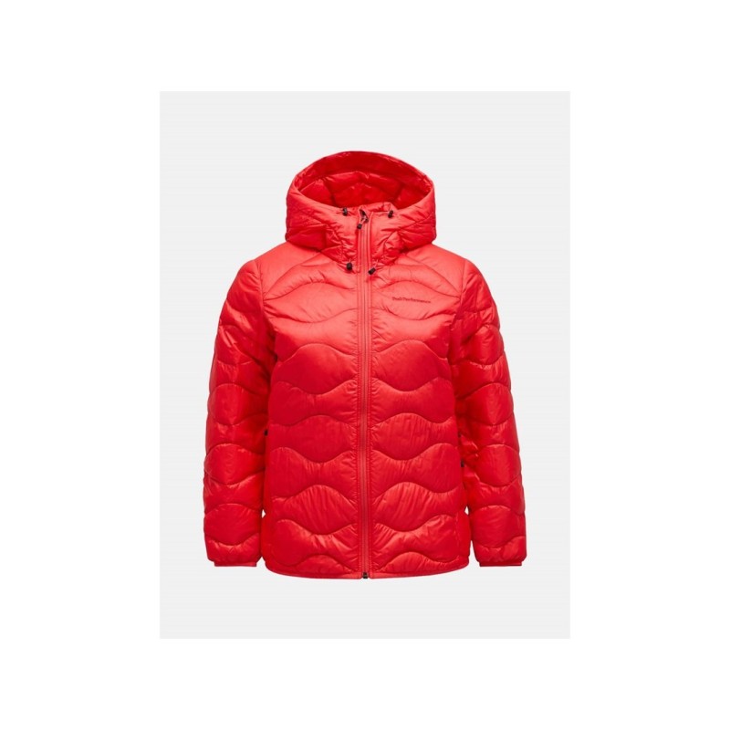 Kurtka puchowa damska PEAK PERFORMANCE Helium Down Hood Jacket Women czerwony
