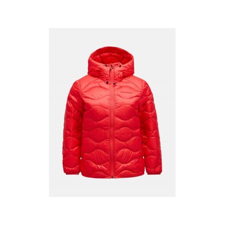 Kurtka puchowa damska PEAK PERFORMANCE Helium Down Hood Jacket Women czerwony