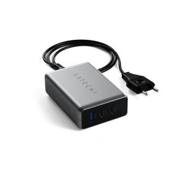 Ładowarka sieciowa Satechi USB-C PD GaN Charger 100W, 2x USB-C, 1x USB-A (space gray)
