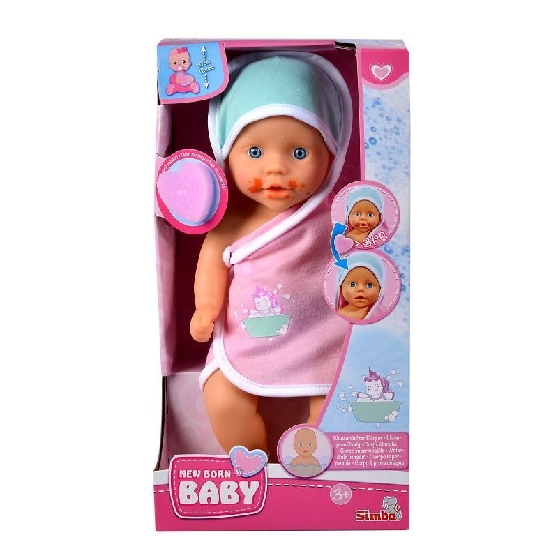 LALKA SIMBA NEW BORN BABY 105030006 BRUDNY BOBASEK 30 cm 3+
