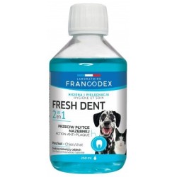 FRANCODEX Fresh dent - płyn do higieny jamy ustnej dla psów i kotów 250 ml