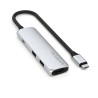 Satechi 4-w-1 USB-C Slim Multiport Adapter 4K - aluminiowy adapter do urządzeń mobilnych USB-C (USB-C, 4K HDMI, 2x USB-A)