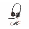Poly Blackwire 3220 Stereo USB-C Headset +USB-C/A Adapter