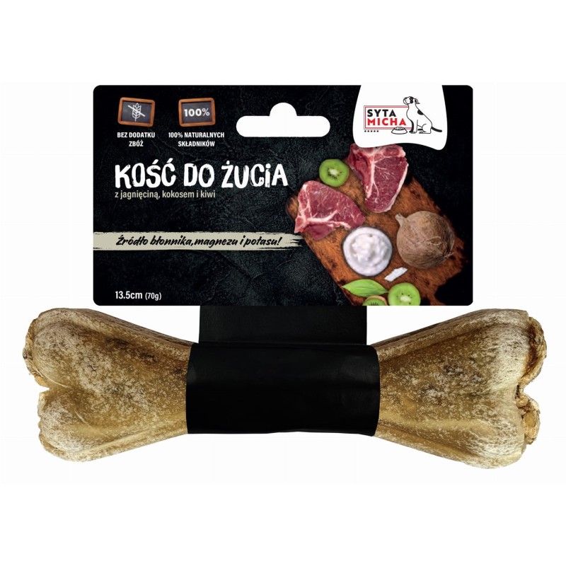 SYTA MICHA Kość do żucia z kiwi i kokosem 13,5cm SYTA MICHA Kość do żucia z kiwi i kokosem 13,5cm