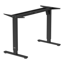 Biurko elektryczne regulacja wys. Ergo Office, max wys. 1160mm, max - 80 kg, bez blatu do pracy stojąco siedzącej, czarne,