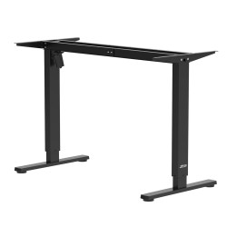Biurko elektryczne regulacja wys. Ergo Office, max wys. 1160mm, max - 80 kg, bez blatu do pracy stojąco siedzącej, czarne,