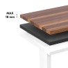 Biurko elektryczne regulacja wys. Ergo Office, max wys. 1160mm, max - 80 kg, bez blatu do pracy stojąco siedzącej, białe, ER-400