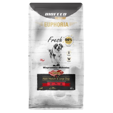 BIOFEED Euphoria Fresh Meat Adult Medium & Large Wieprzowina i Wołowina 12kg