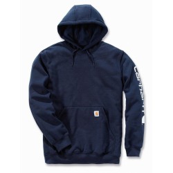 Bluza z kapturem Carhartt Sleeve Logo Hooded Sweatshirt - new navy