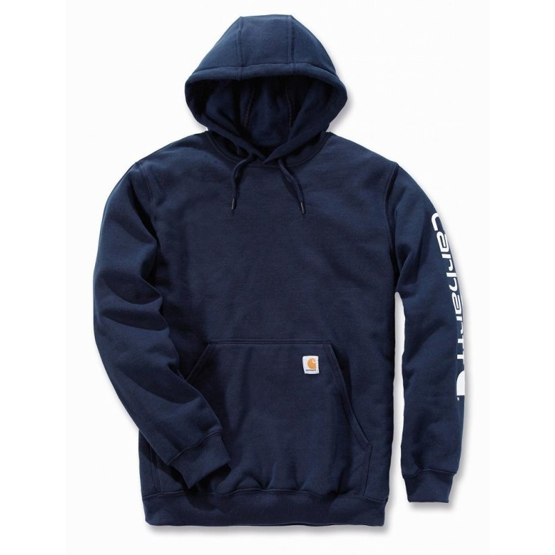 Bluza z kapturem Carhartt Sleeve Logo Hooded Sweatshirt - new navy