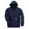 Bluza z kapturem Carhartt Sleeve Logo Hooded Sweatshirt - new navy