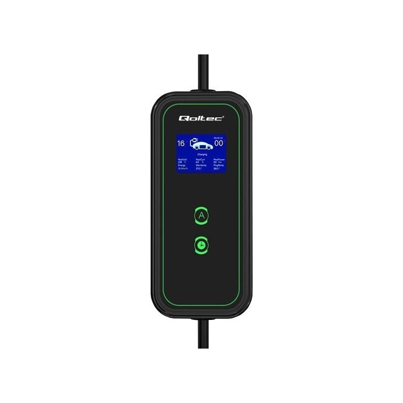 Qoltec Mobilna ładowarka do samochodów EV 2w1 Typ2 3.5kW 230V