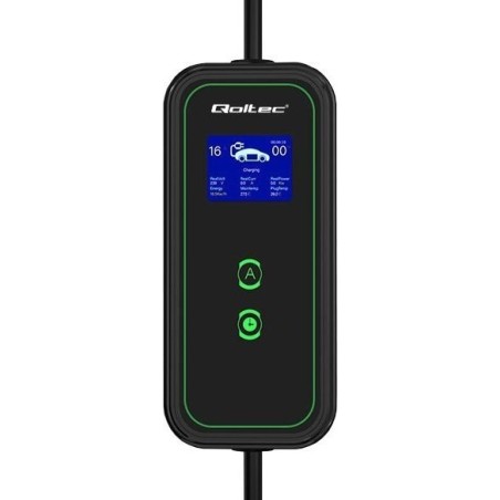 Qoltec Mobilna ładowarka do samochodów EV 2w1 Typ2 3.5kW 230V