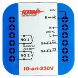 ROPAM IO-ari-230V bezprzewodowy, douszkowy, dwukanałowy sterownik 230VAC, 2xNO, 2xIN (N)