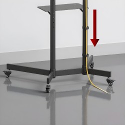 MACLEAN STAND / WÓZEK DO TV, PÓŁKA NA KAMERĘ, NA KÓŁKACH, 37-70", MAX. OBCIĄŻENIE 45KG/5KG PÓŁKA, MAX. VESA 600X400 MC-113 B