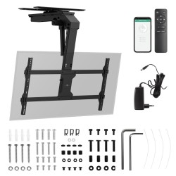 MACLEAN UCHWYT ELEKTRYCZNY DO TV, SUFITOWY, TUYA, MAX. VESA 800X400, REG. W POZ. +90°~-90°, DLA TV 43-86", MAX. 45KG MC-109 T