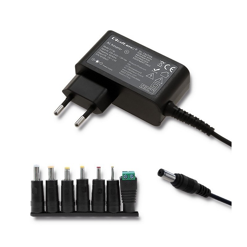 Zasilacz uniwersalny Qoltec 51736 do notebooka (12 V 2-3 A 30W ) Zasilacz uniwersalny Qoltec 51736 do notebooka (12 V 2-3 A 30W )