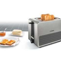 Bosch TAT7S25 toster 2 kawałek(i) Czarny, Szary 1050 W