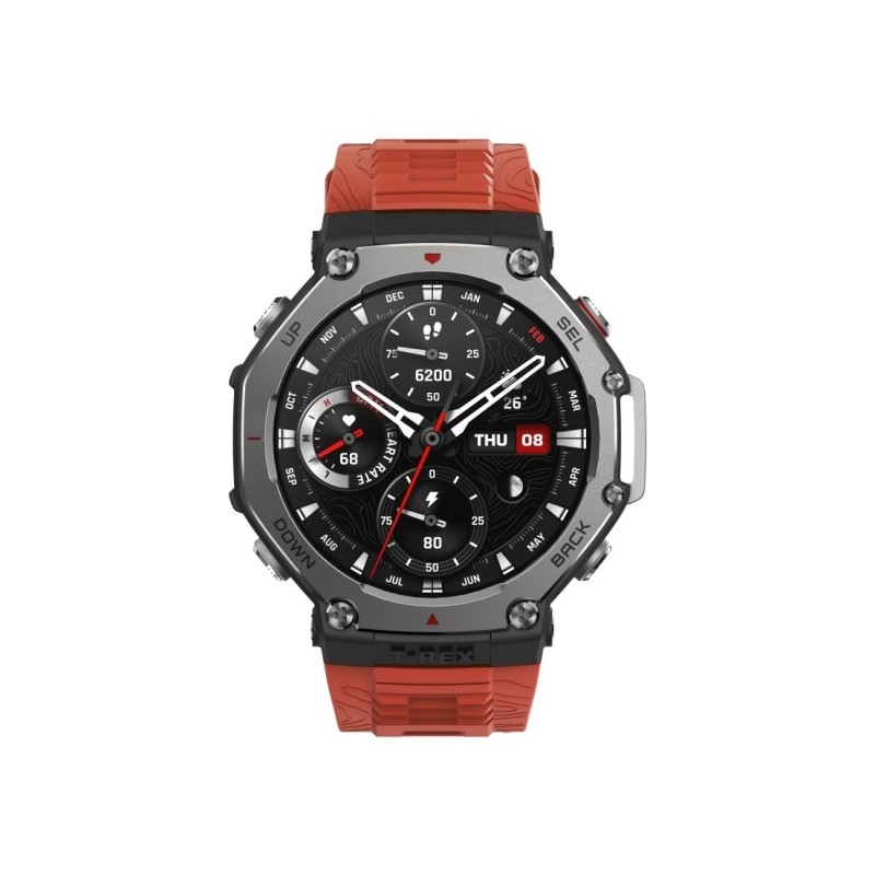 Smartwatch Amazfit T-Rex 3 -älykello, 48,5 mm, punainen
