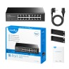 Cudy GS1016 łącza sieciowe Gigabit Ethernet (10/100/1000) Czarny