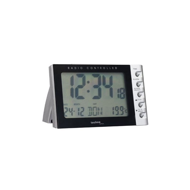 Technoline WT 188 budzik Cyfrowy budzik Czarny, Srebrny