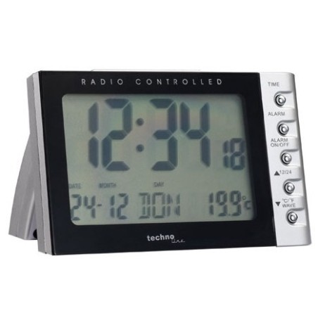 Technoline WT 188 budzik Cyfrowy budzik Czarny, Srebrny
