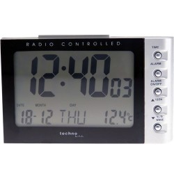 Technoline WT 188 budzik Cyfrowy budzik Czarny, Srebrny