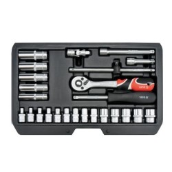YT.ZESTAW KLUCZY 1/4" 25el