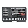 YT.ZESTAW KLUCZY 1/4" 25el