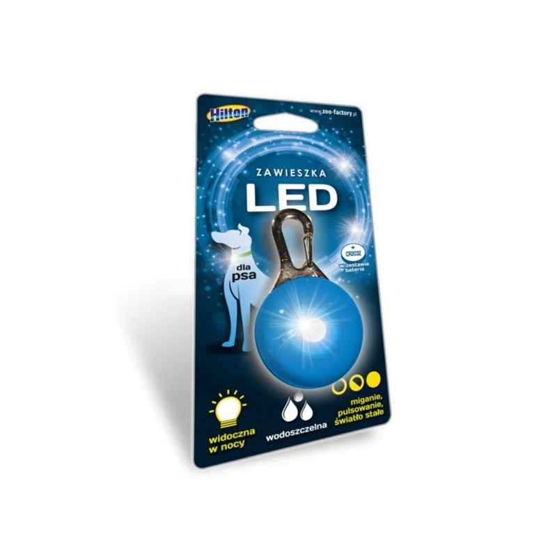 HILTON LED Zawieszka Silikonowa 2,0x3,1x5,5cm dla psa HILTON LED Zawieszka Silikonowa 2,0x3,1x5,5cm dla psa