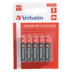 VERBATIM AAA ALKALINE BATTERY/10 PACK / LR03