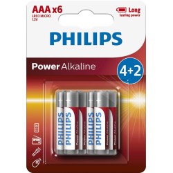 Bateria PHILIPS LR03 Power Alkaline op6szt cena za op